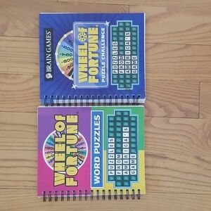 2 Wheel of Fortune Word Brain Games Puzzle Books NEW